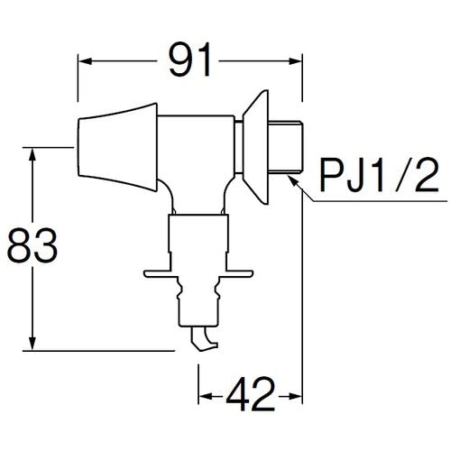 CAINZ-DASH】SANEI 洗濯機用送り座水栓 JY1432TV-13【別送品