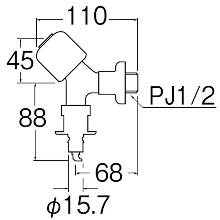 【CAINZ-DASH】SANEI 洗濯機用送り座水栓 Y143CTV-1-13【別送品】