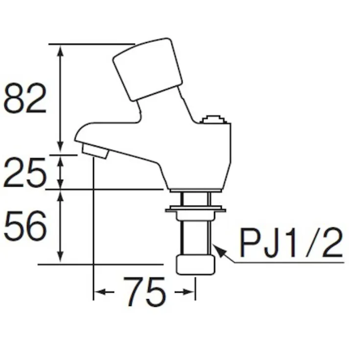 【CAINZ-DASH】SANEI 自閉式立水栓 Y596C-13【別送品】