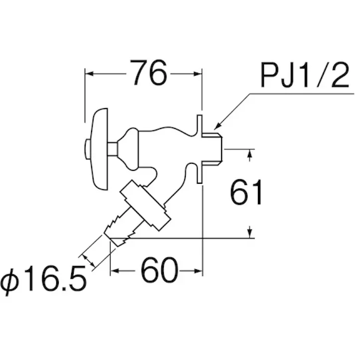 【CAINZ-DASH】SANEI 散水栓 Y80J-13【別送品】