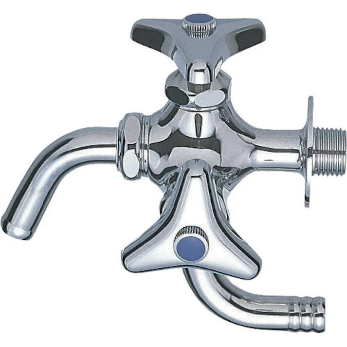 【CAINZ-DASH】SANEI 万能二口横水栓 呼び13用 散水ホース接続 日本製 F12A-13【別送品】