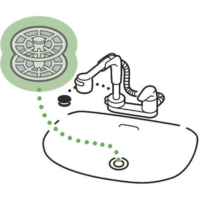 【CAINZ-DASH】ＳＡＮＥＩ 排水用　洗面器洗髪ゴミ受　外径２８ｍｍ PH394【別送品】