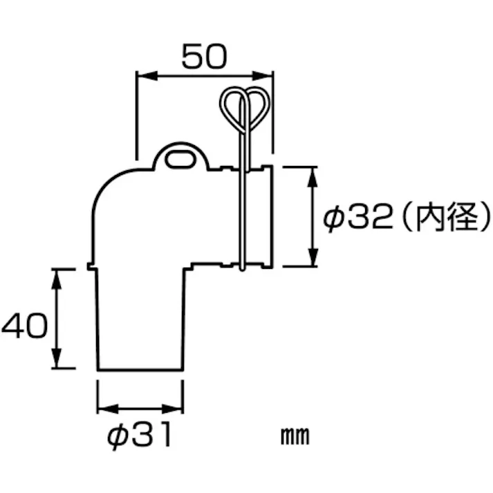 【CAINZ-DASH】SANEI 洗濯機排水トラップエルボ 排水ホース接続用 ステンレスバンド付 PH554FSA【別送品】