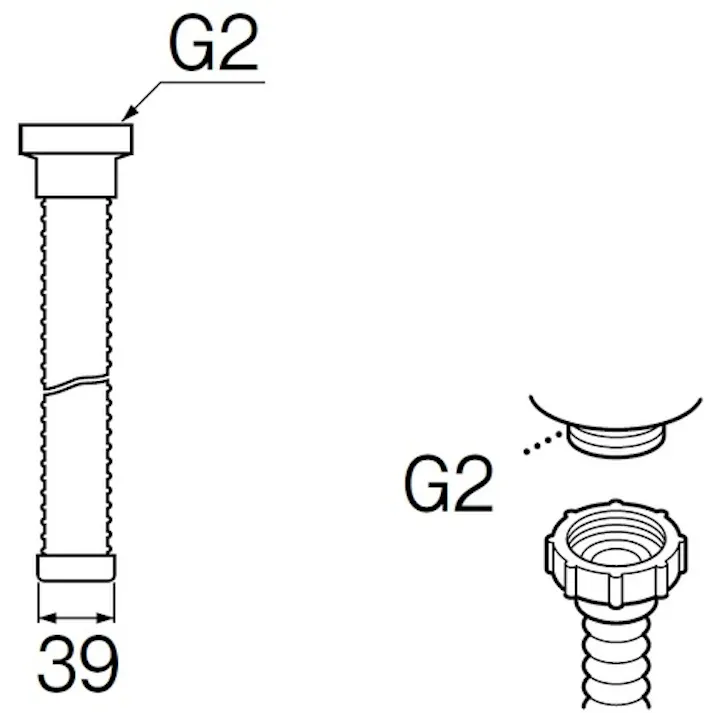 【CAINZ-DASH】SANEI 流し排水栓ホース ホース長さ1.5m PH62A-860-1.5M【別送品】