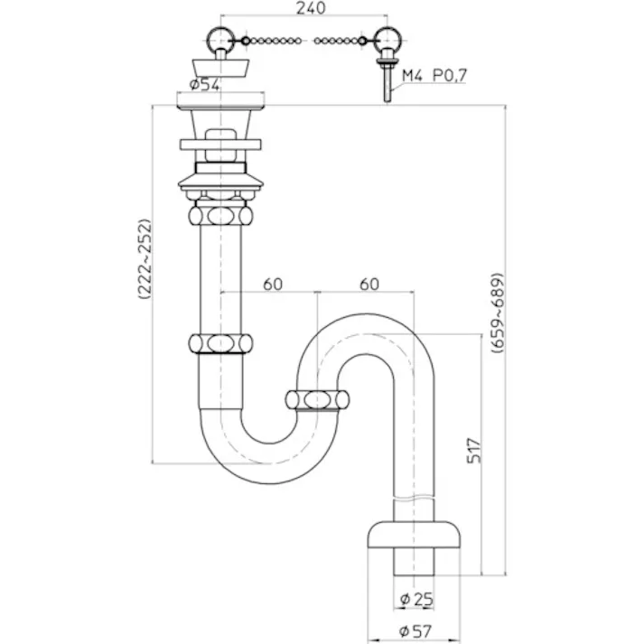 【CAINZ-DASH】SANEI アフレ付Sトラップ H70-25【別送品】