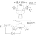 【CAINZ-DASH】ＳＡＮＥＩ シングル混合栓 K1712EA-13【別送品】
