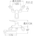 【CAINZ-DASH】ＳＡＮＥＩ シングル混合栓 K1700ED-4UR-13【別送品】