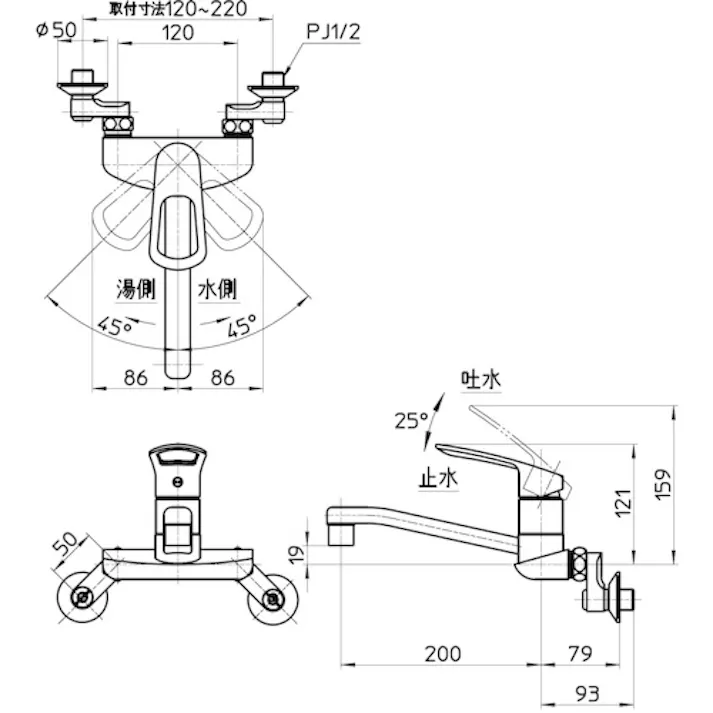 【CAINZ-DASH】SANEI シングル混合栓 キッチン用 エコ 節約 泡沫吐水 K2710E-13【別送品】