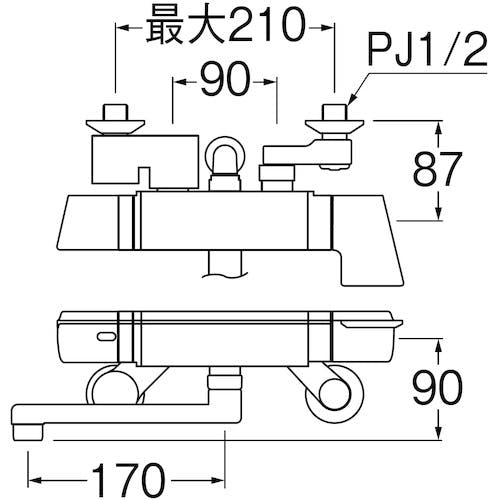 CAINZ-DASH】ＳＡＮＥＩ サーモシャワー混合栓 SK18121CTCK-13【別送品