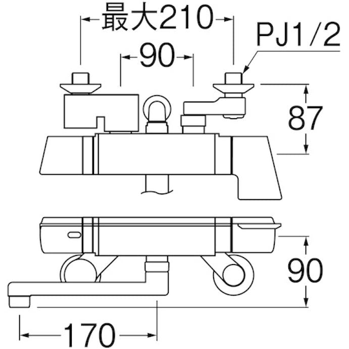 【CAINZ-DASH】ＳＡＮＥＩ サーモシャワー混合栓 SK18121CTC-13【別送品】