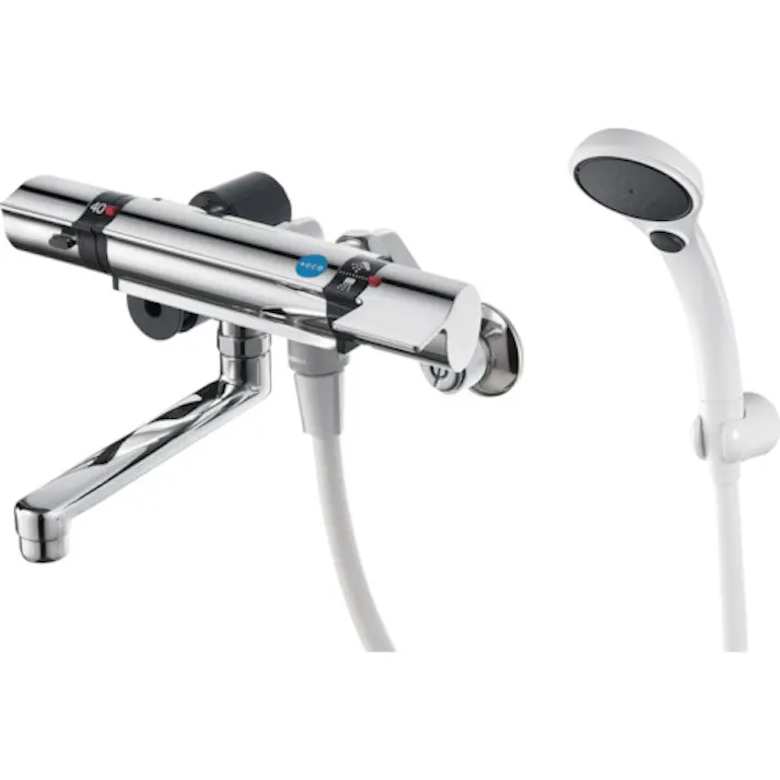 【CAINZ-DASH】SANEI サーモシャワー混合栓 寒冷地用 節水50% 手元ストップ パイプ長さ170mm SK18121CT2K-13【別送品】