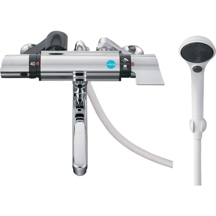 【CAINZ-DASH】SANEI サーモシャワー混合栓 寒冷地用 節水50% 手元ストップ パイプ長さ170mm SK18121CT2K-13【別送品】