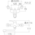 【CAINZ-DASH】ＳＡＮＥＩ シングルシャワー混合栓 CSK1710D-13【別送品】