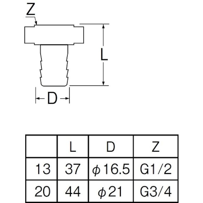 【CAINZ-DASH】ＳＡＮＥＩ ホースカラン先 PT30A-13【別送品】