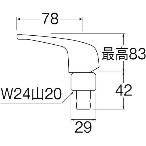 CAINZ-DASH】ＳＡＮＥＩ シングルレバー単水栓上部 PR171-13【別送品 ...
