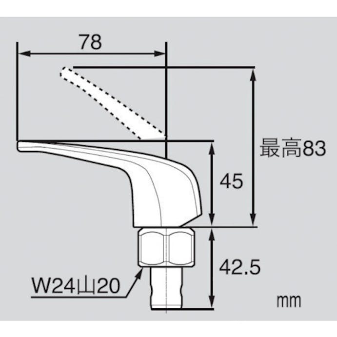 【CAINZ-DASH】ＳＡＮＥＩ シングルレバー単水栓上部 PR171-C-13【別送品】