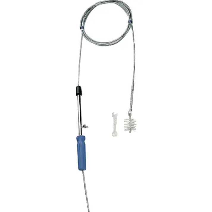 【CAINZ-DASH】SANEI パイプクリーナー 30mm径ブラシ付 長さ5m PR802-5【別送品】