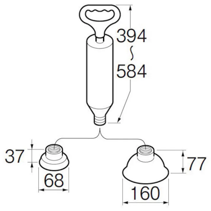 【CAINZ-DASH】SANEI トイレ用 真空式パイプクリーナー PR8700-L【別送品】