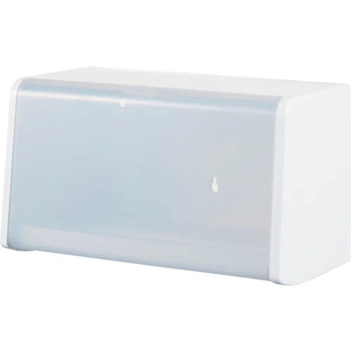 【CAINZ-DASH】SANEI ペーパータオル容器 壁付 ホワイト カバー半透明 約400枚収納 W45-CW【別送品】