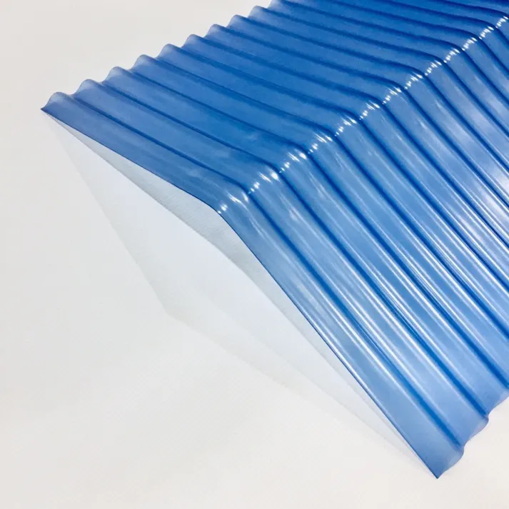 塩ビ波板 棟板 ブルー