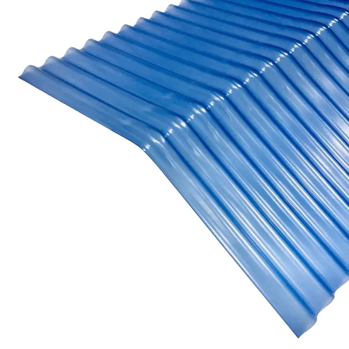 塩ビ波板 棟板 ブルー