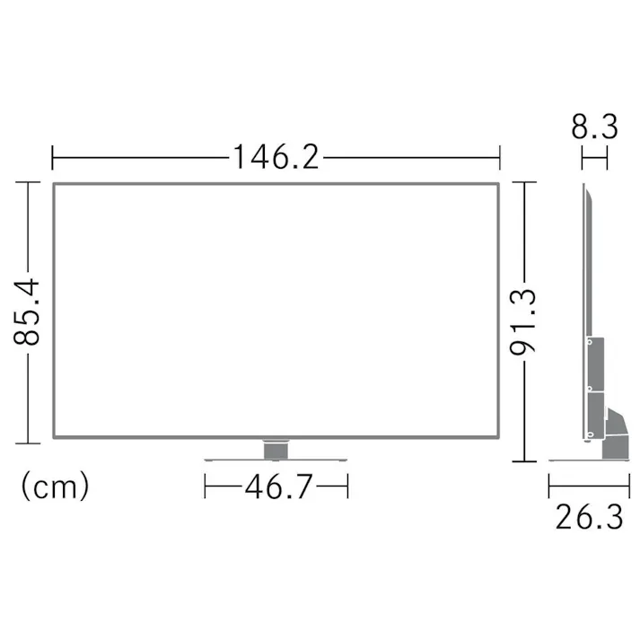 シャープ 4Kチューナー内蔵65型液晶テレビ 4T-C65CH1 裏番組録画対応 低反射パネル【SU】