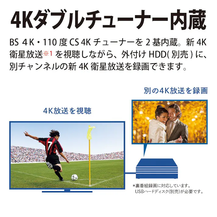シャープ 4Kチューナー内蔵65型液晶テレビ 4T-C65CH1 裏番組録画対応 低反射パネル【SU】
