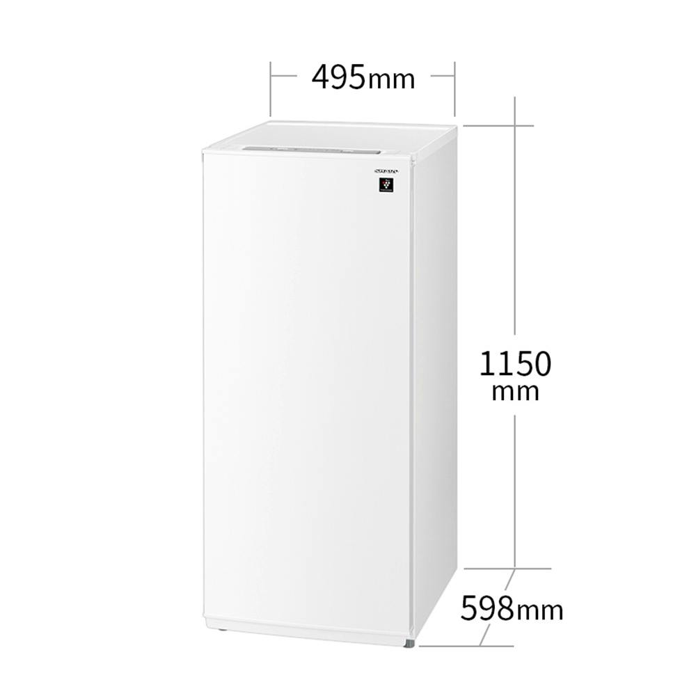 シャープ 冷凍庫 126L ファン式 スノーホワイト FJ-HF13H【別送品
