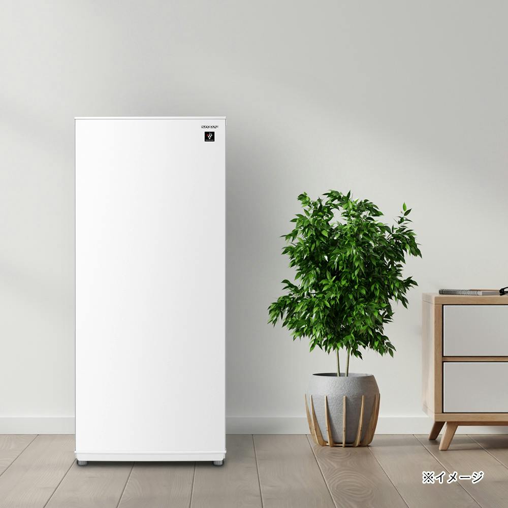 シャープ 冷凍庫 126L ファン式 スノーホワイト FJ-HF13H【別送品