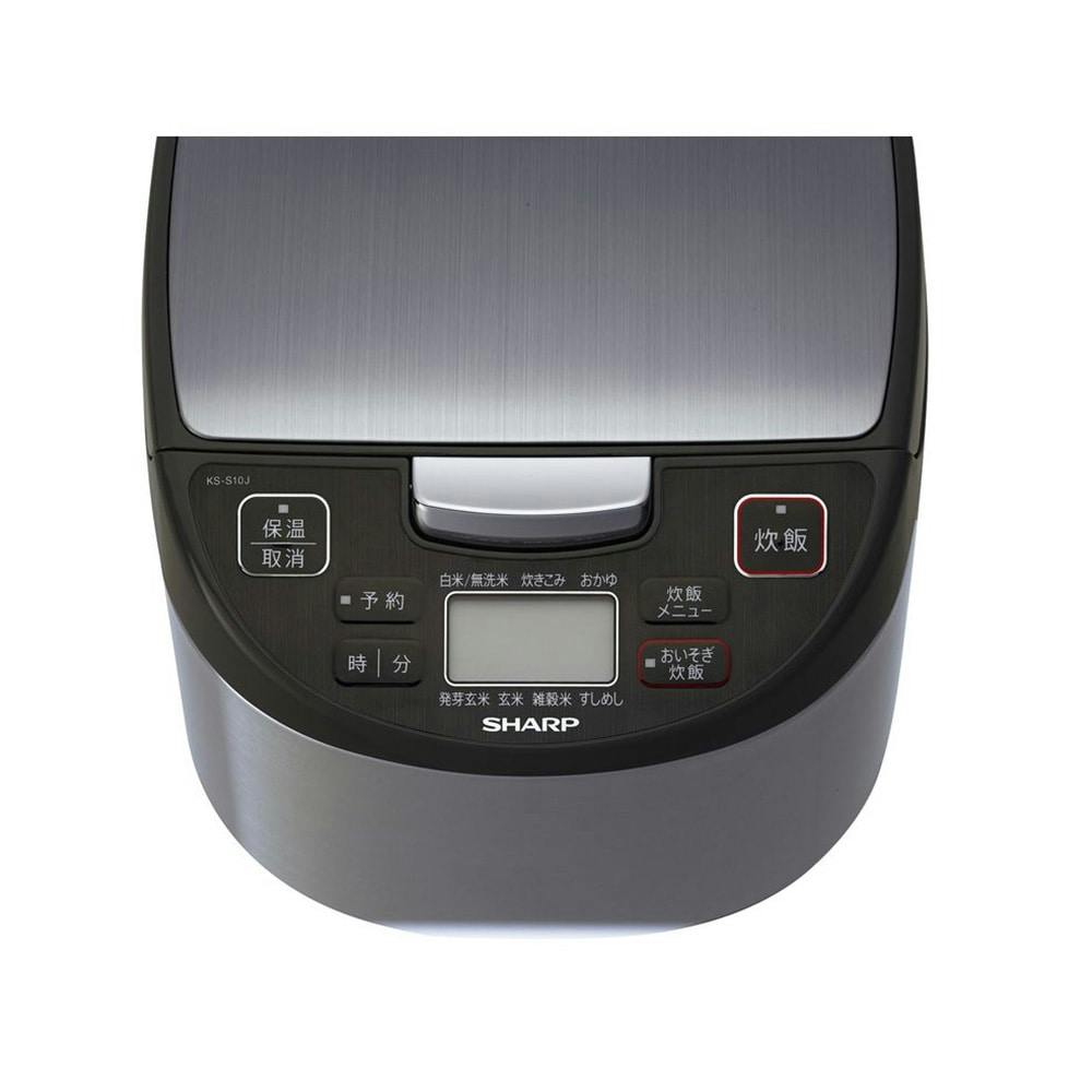 送料込み！シャープ炊飯器 KS-S10J-S 新品 Amazon | シャープ 炊飯器 5.5合 黒厚釜 球面炊き シルバー KS-S10J-S