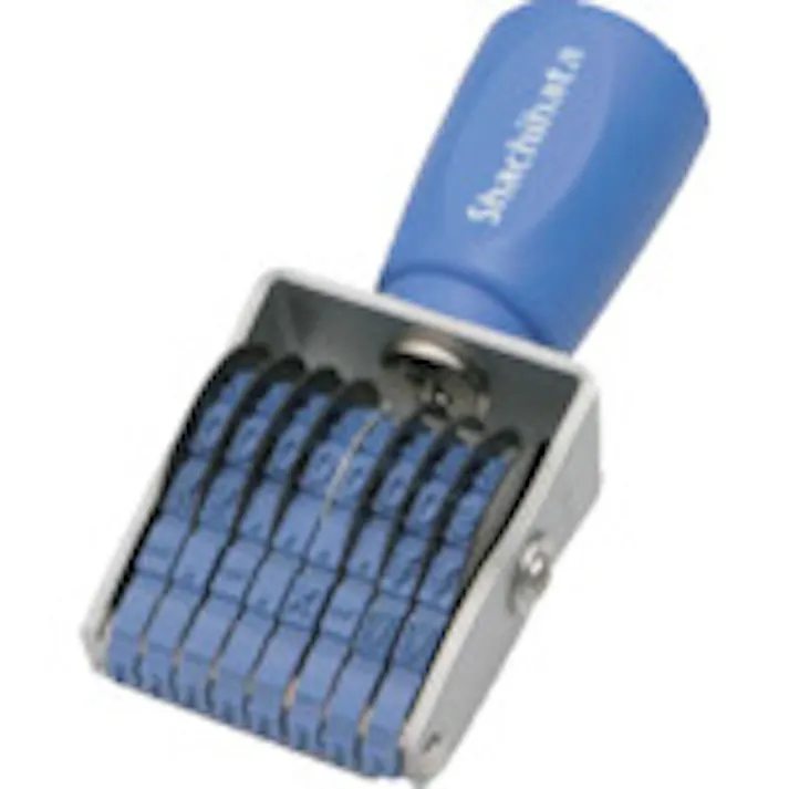 【CAINZ-DASH】シヤチハタ 回転ゴム印 欧文8連4号 ゴシック体 CF-84G【別送品】