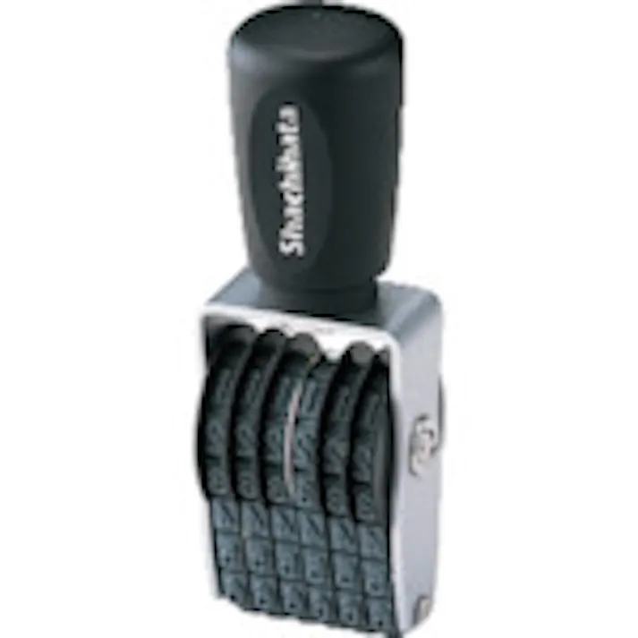 【CAINZ-DASH】シヤチハタ タート用回転ゴム印 欧文6連3号 ゴシック体 CF-63GT【別送品】