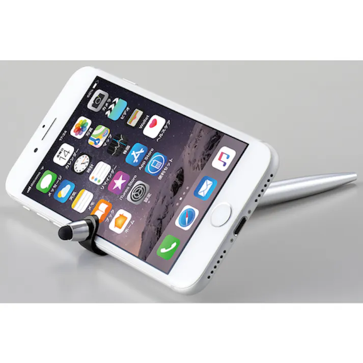 【CAINZ-DASH】セキセイ スマホスタンド+タッチペン+ボールペン スマタテペン グリーン LA-6688-30【別送品】