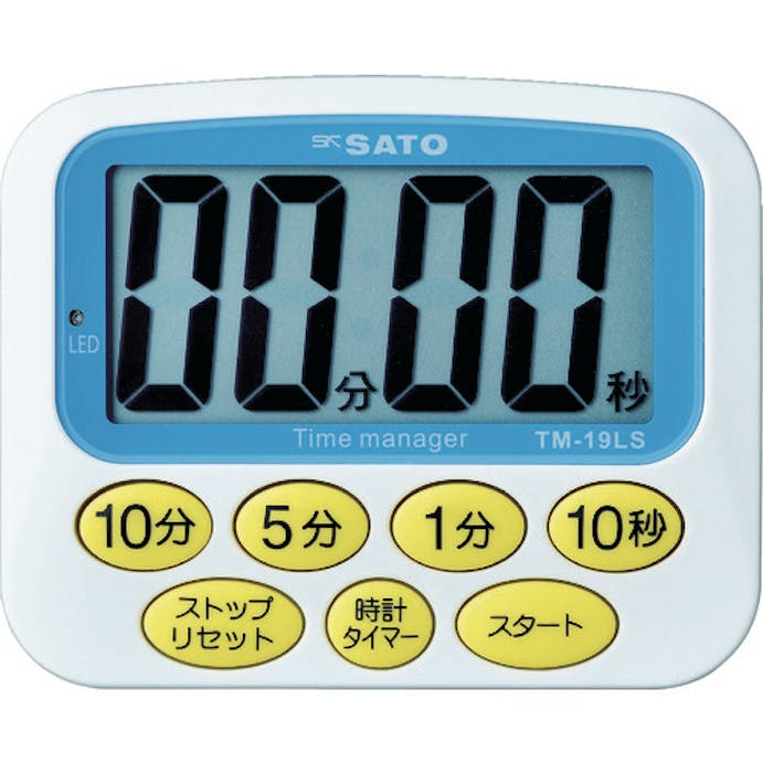 【CAINZ-DASH】佐藤計量器製作所 デカタイマー　ＴＭ－１９ＬＳ　（１７０９－０２） TM-19LS【別送品】