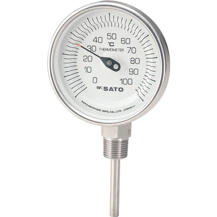 【CAINZ-DASH】佐藤計量器製作所 バイメタル温度計BMーS型 BM-S-90S-1【別送品】
