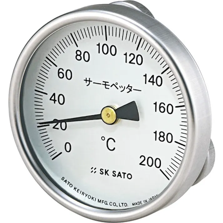 【CAINZ-DASH】佐藤計量器製作所 バイメタル式表面温度計 サーモペッター 0~200℃ (2340-20) 2340-20【別送品】