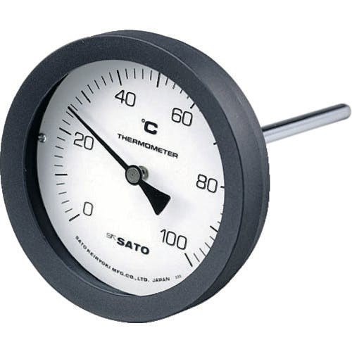 佐藤計量器製作所 バイメタル式温度計 BM-T-100P 0~100℃ 100L (2080-14) BM-T-100P-5 温度計 佐藤計量器製作所 バイメタル式温度計 BM-T-100P 0~100℃ 100L (2080-14) BM-T-100P-5 温度計
