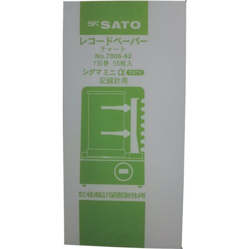 佐藤計量器製作所 記録紙 シグマミニα温湿度記録計用7日巻 (7006-62) 7006-62 温湿度計 佐藤計量器製作所 記録紙 シグマミニα温湿度記録計用7日巻 (7006-62) 7006-62 温湿度計