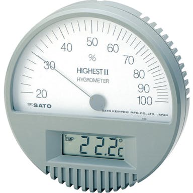 【CAINZ-DASH】佐藤計量器製作所 湿度計　ハイエスト２型湿度計（温度計付）【別送品】
