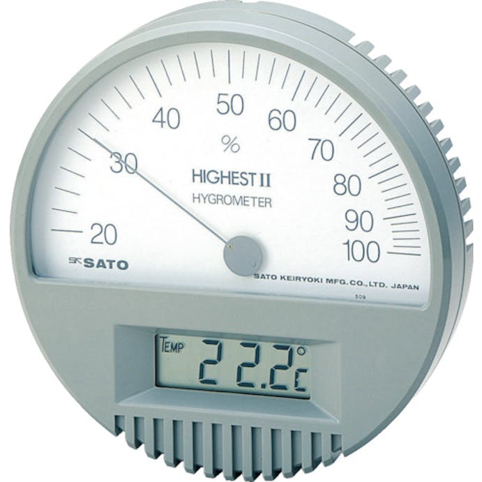 【CAINZ-DASH】佐藤計量器製作所 湿度計　ハイエスト２型湿度計（温度計付） 7542-00【別送品】