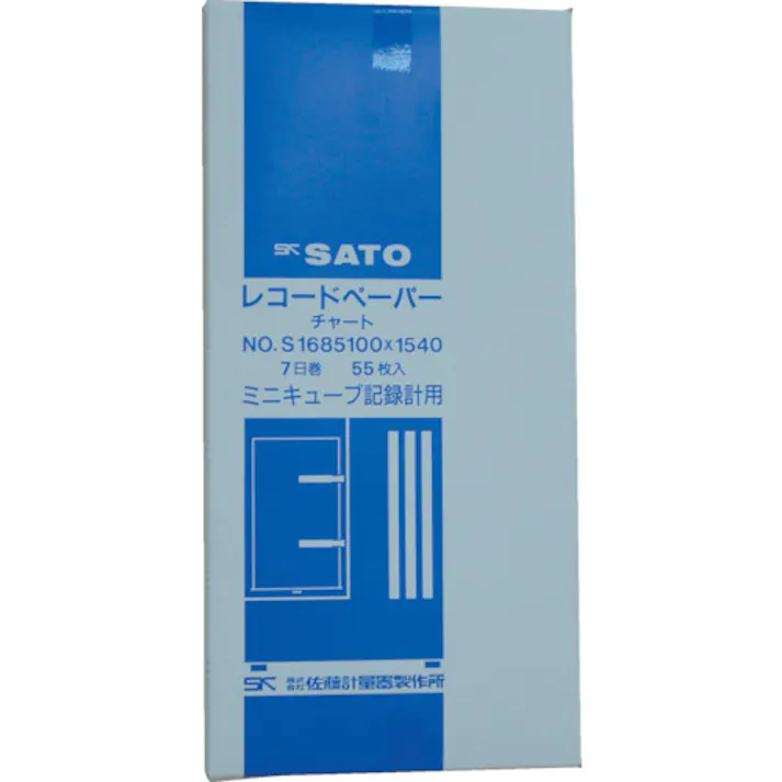 【CAINZ-DASH】佐藤計量器製作所 ミニキューブ用記録紙(7日巻) 7008-62【別送品】