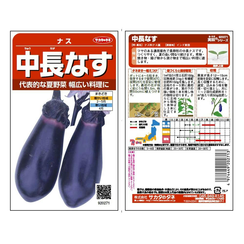 野菜の種 中長なす(販売終了) | 花＆グリーン 通販 | ホームセンターの