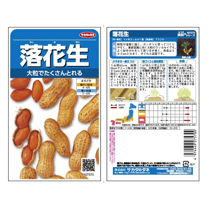 サカタのタネ 野菜の種 落花生(販売終了)