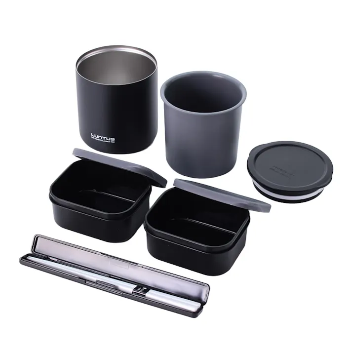 弁当箱 タテヨコ保温ランチ HLB-T820N ブラック