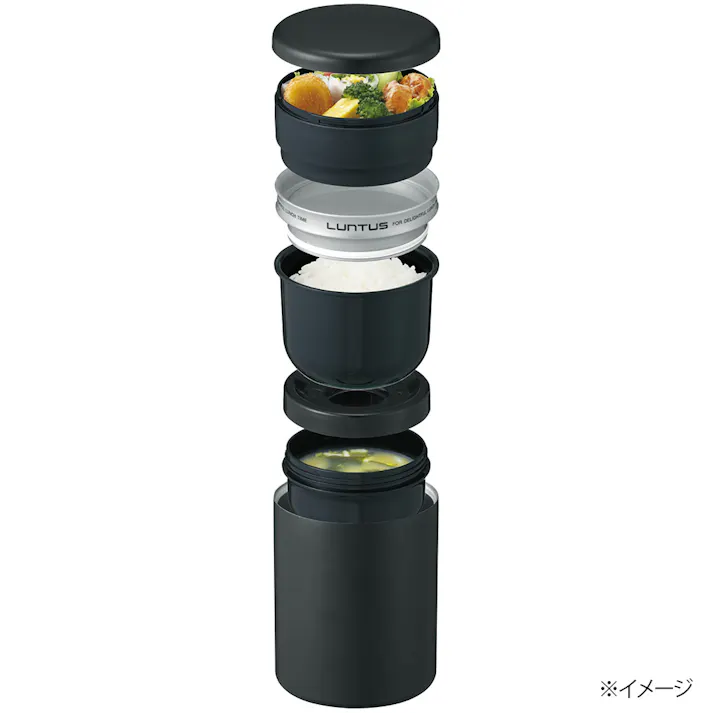 ステンレス保温ランチ ブラック HLB-1040N