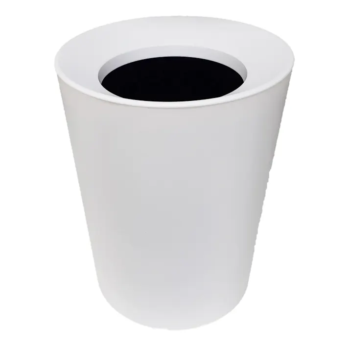 袋が丸ごと隠せる屑入れ2L 丸 ホワイト