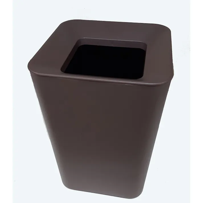 袋が丸ごと隠せる屑入れ 2L 角 ブラウン