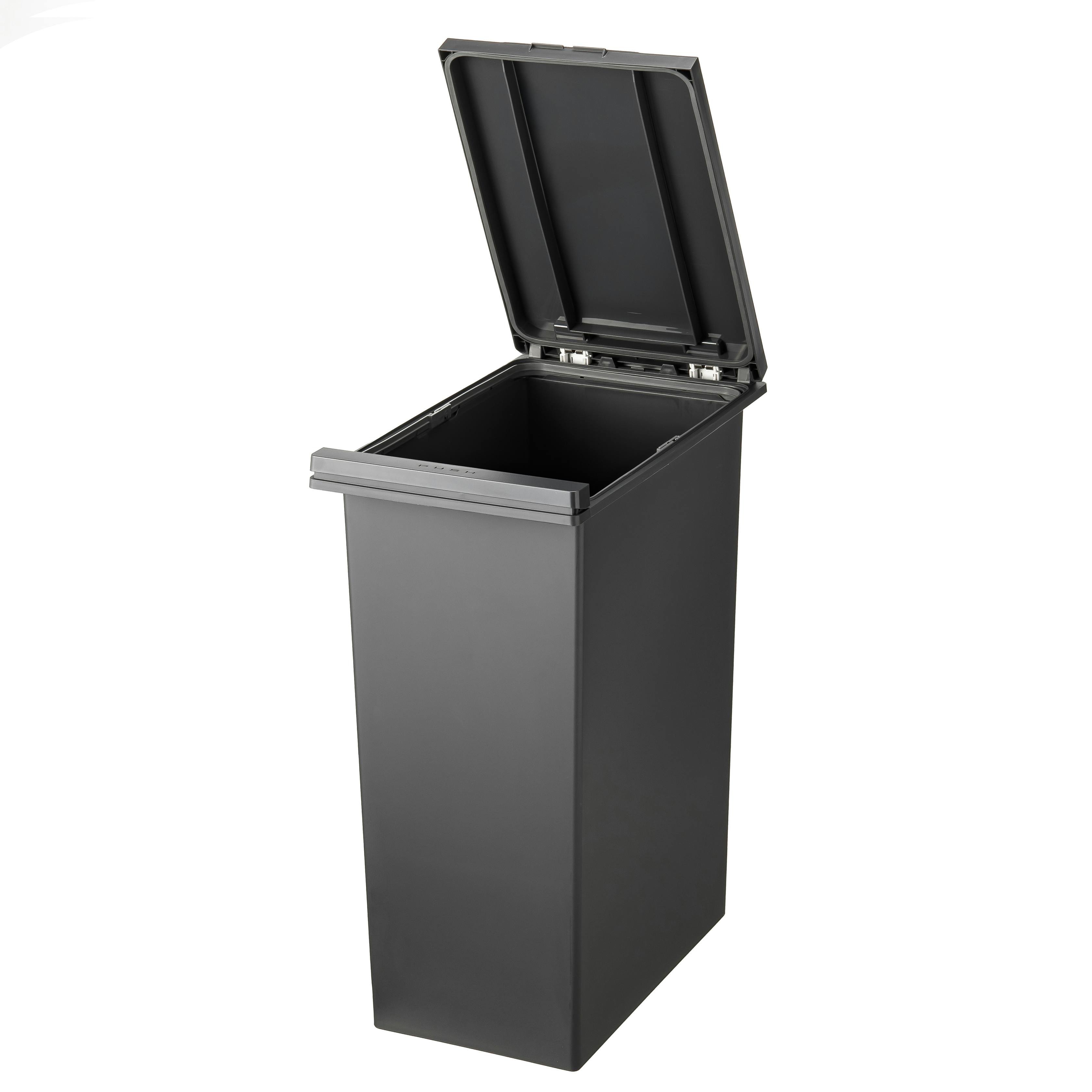 抗菌密閉プッシュペール 45L ブラック | ゴミ箱・ダストボックス