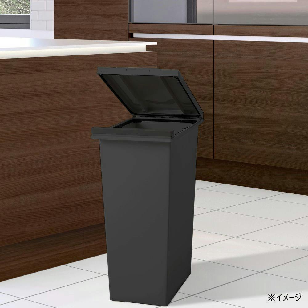 抗菌密閉プッシュペール 45L ブラック | ゴミ箱・ダストボックス