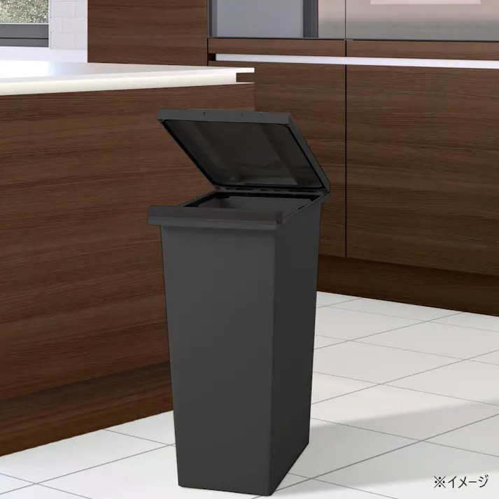 抗菌密閉プッシュペール 45L ブラック